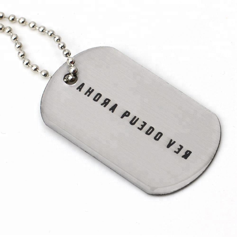Displayed Image Stainless Steel Dog Tags