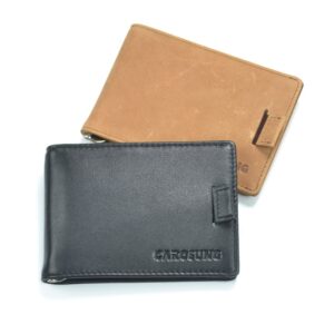 RFID Blocking PU Leather Men’s Wallet with Money Clip