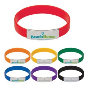 Silicone Wristband with Metal Clip