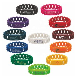 Chain Link Silicone Wristbands