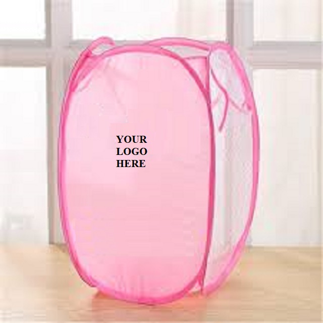 Displayed Image Breast Cancer Awareness Foldable Laundry Basket