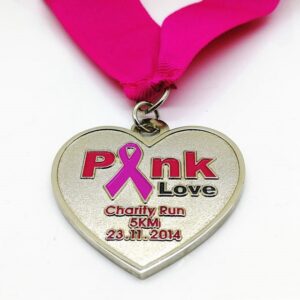 Breast Cancer Awareness Pink Ribbon Marathon 5KM Run Medal
