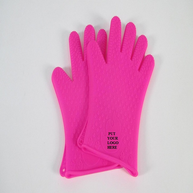 Displayed Image Breast Cancer Awareness Oven & BBQ Silicone Gloves
