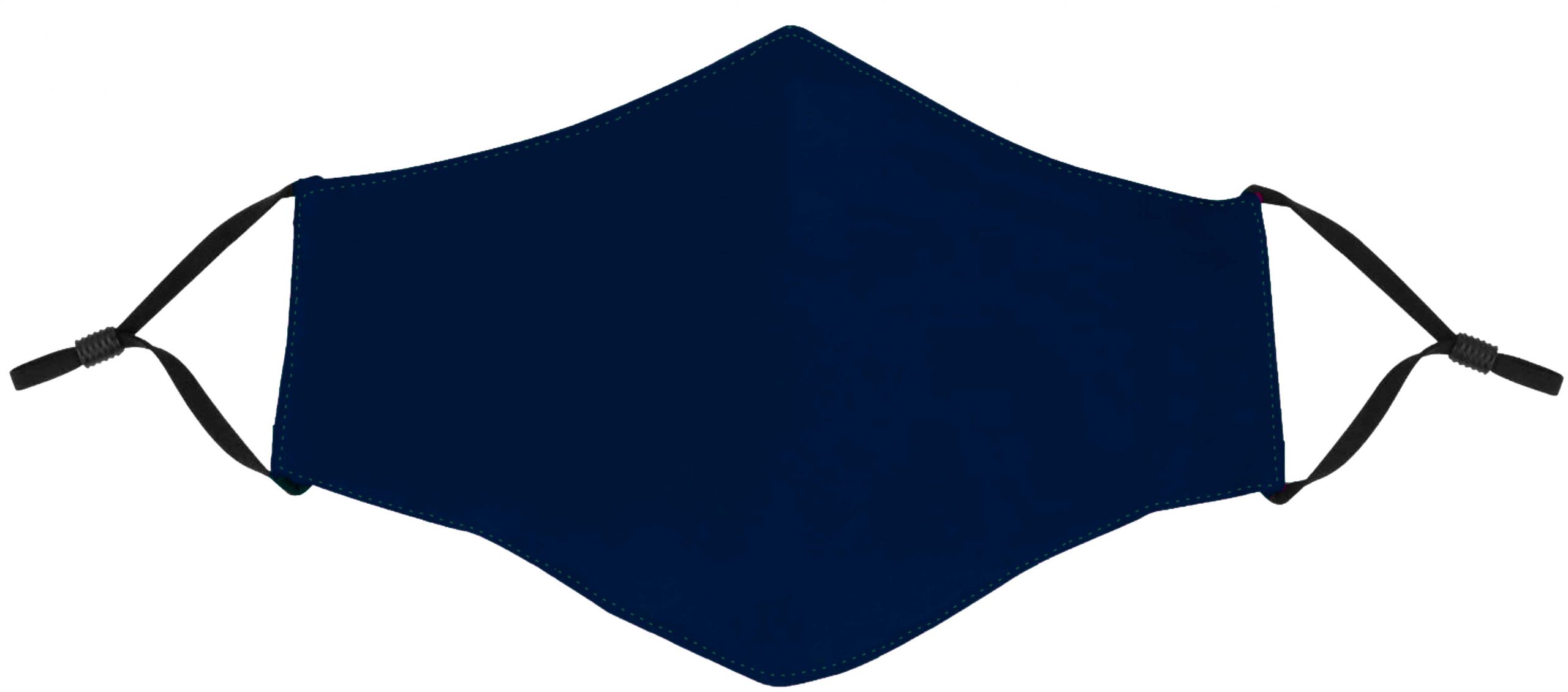 Displayed Image Dark Blue Face Mask with Adjustable Ear Loops