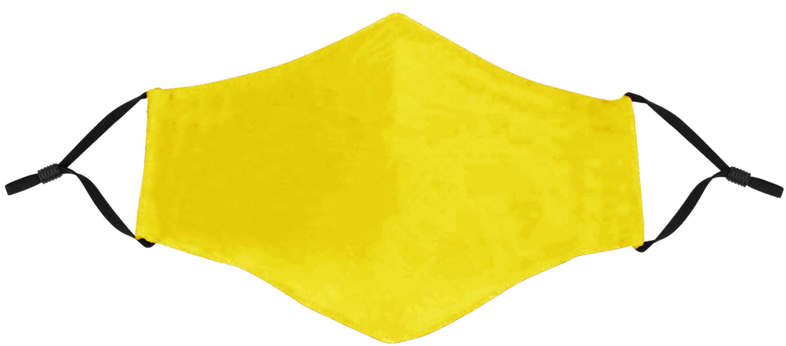 Displayed Image Yellow Mask with Adjustable Ear Loops