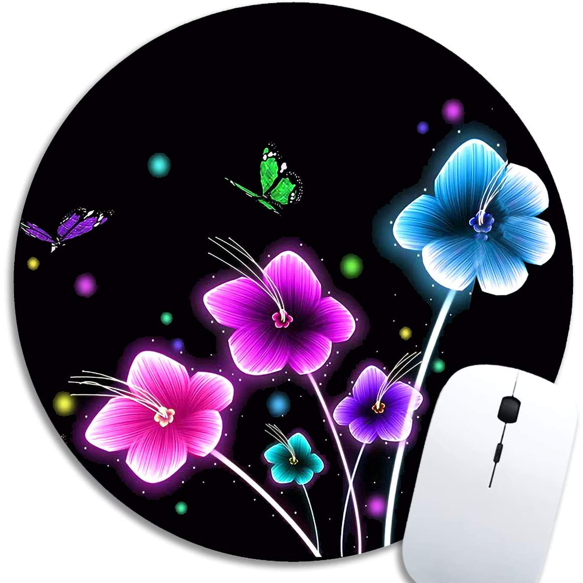 Displayed Image Round Mouse Pad