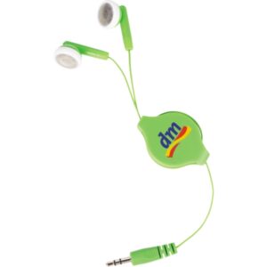 Retractable Earbuds with Oval Logo
