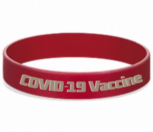 COVID 19 Vaccine Deboss-Fill Silicone Band