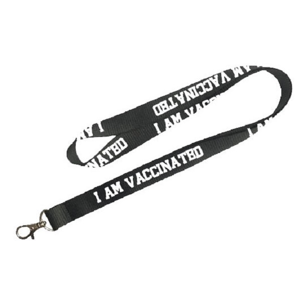 Displayed Image I am Vaccinated Polyester Lanyards